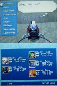 une photo d'Ã©cran de Final Fantasy 4 DS sur Nintendo DS